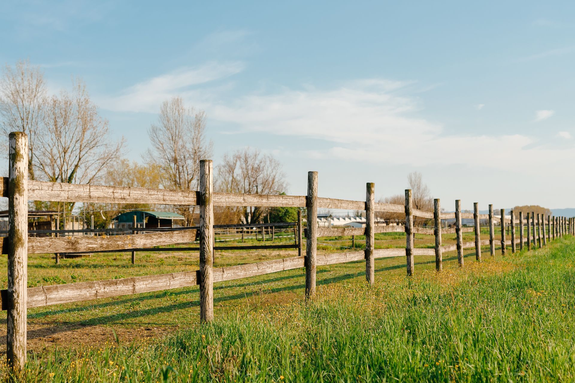 wooden fence surrounding farm in Delevan