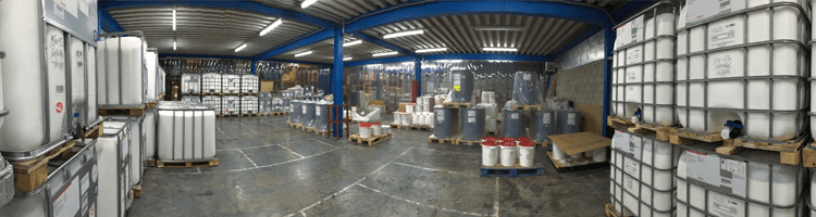 inside a factory storing fertiliser