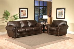 A brown couch and other leather furniture for The Villages, FL