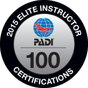 PADI 2015 100 Certifications
