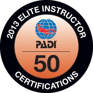 PADI 2013 50 Certifications