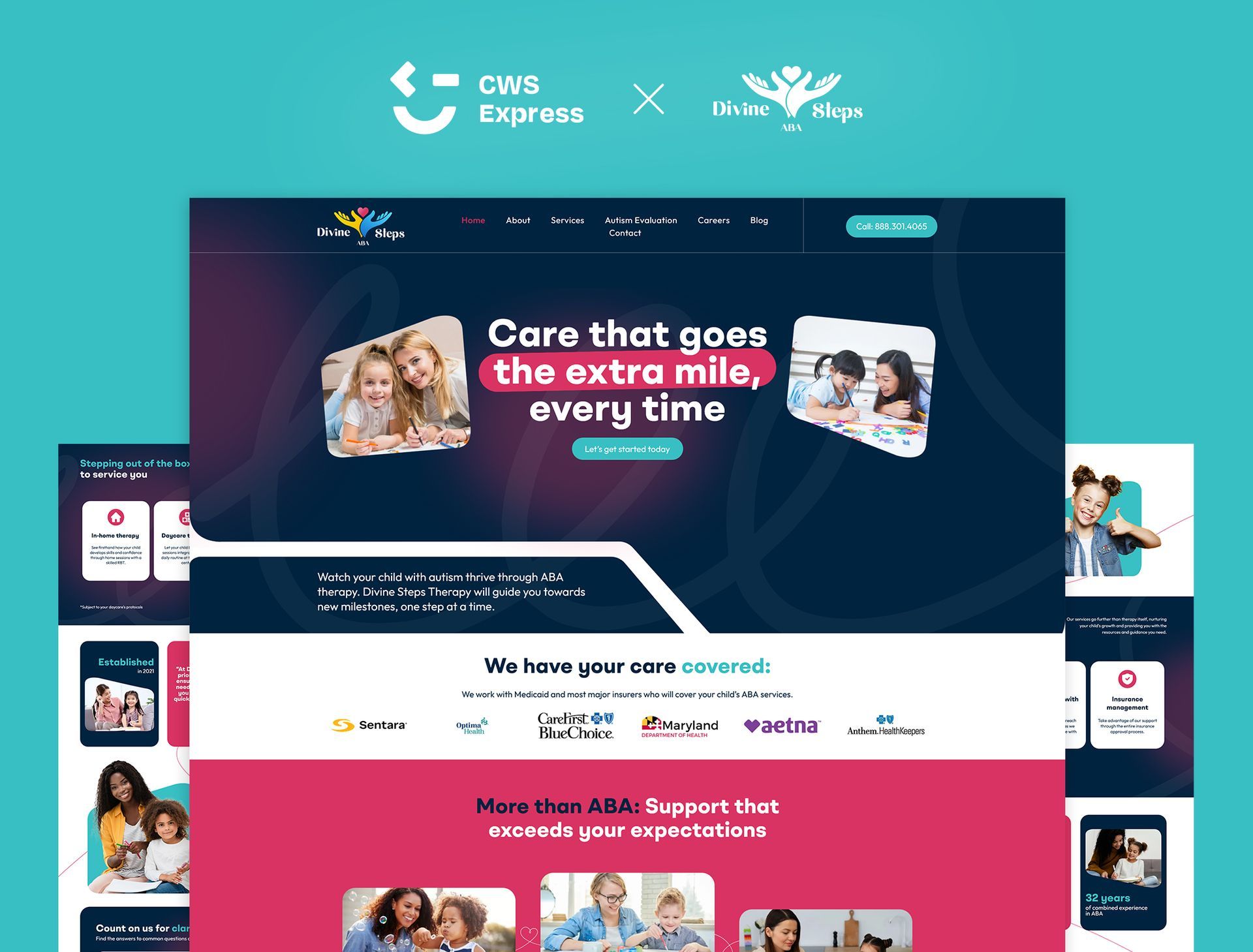 Divine Steps ABA Mock Up Website