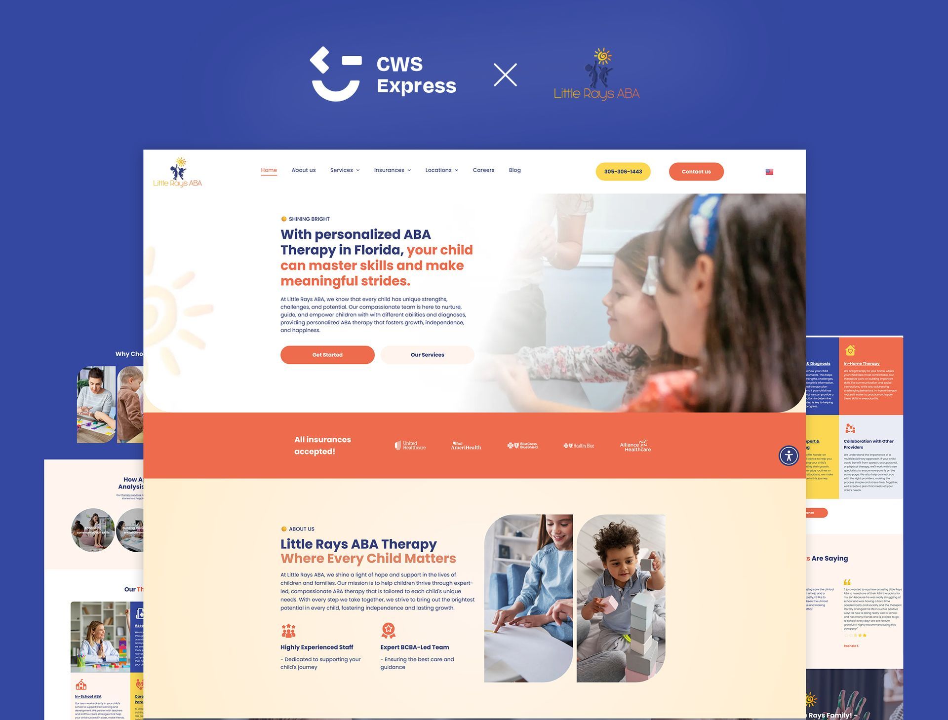 Little Rays ABA Mock Up Website