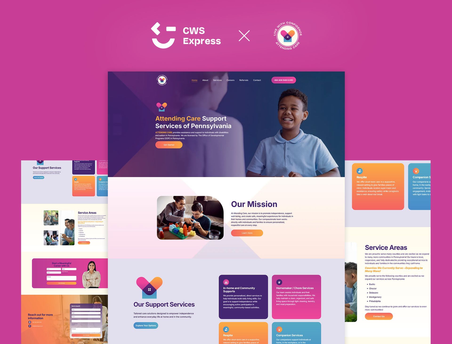 Attending Care Mock Up Website
