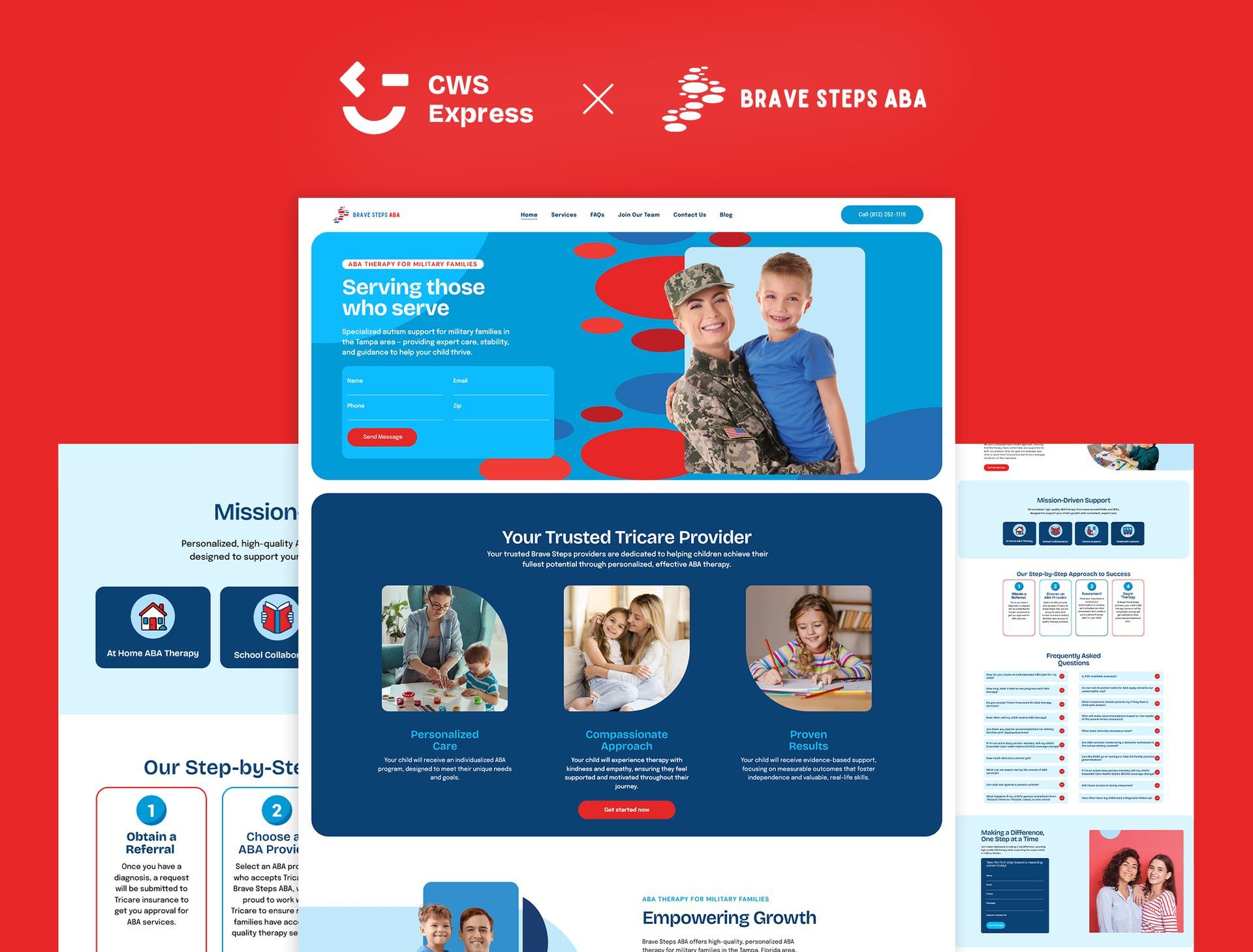 Brave Steps ABA Mock Up Website
