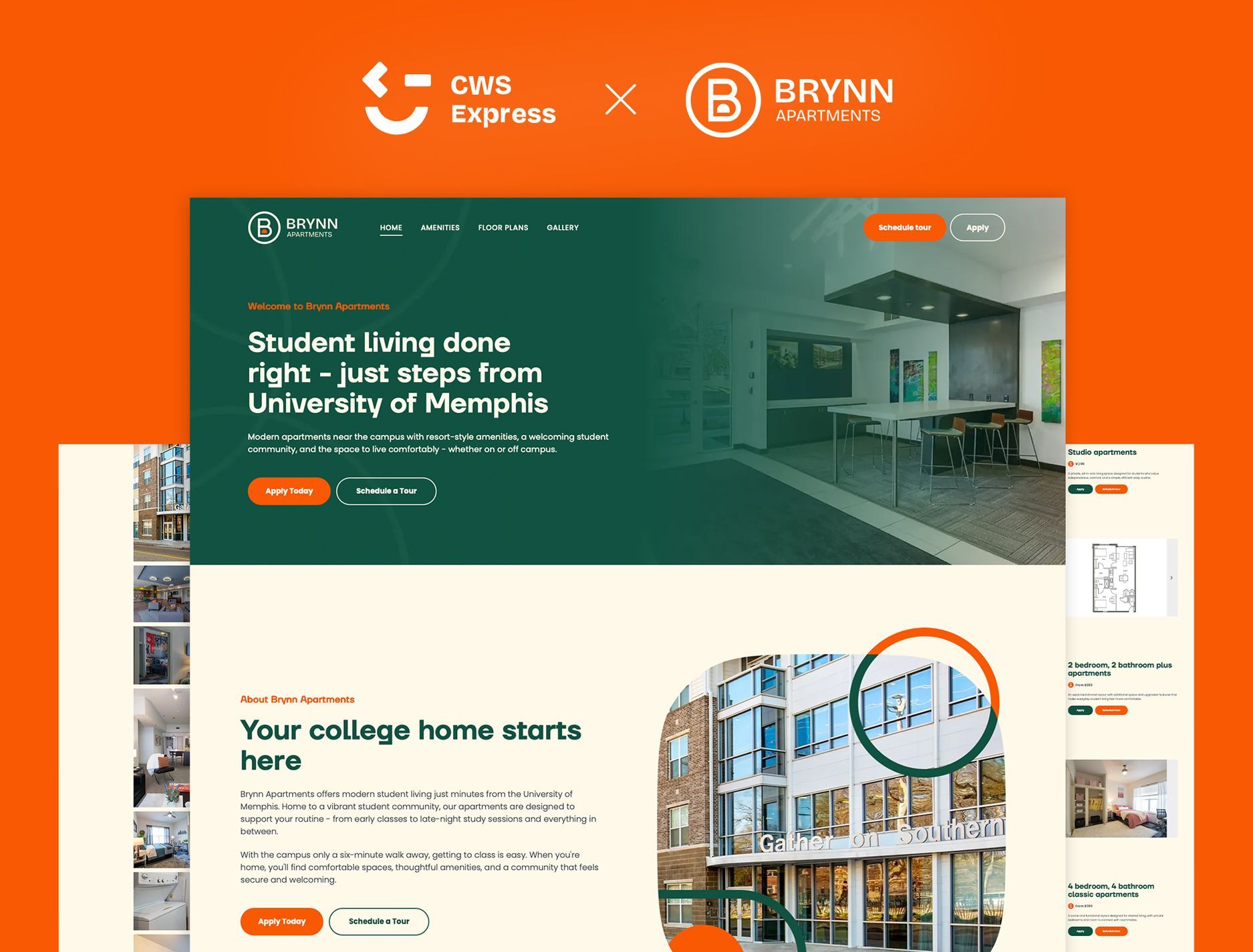 Brynn Apartments Mock Up Website
