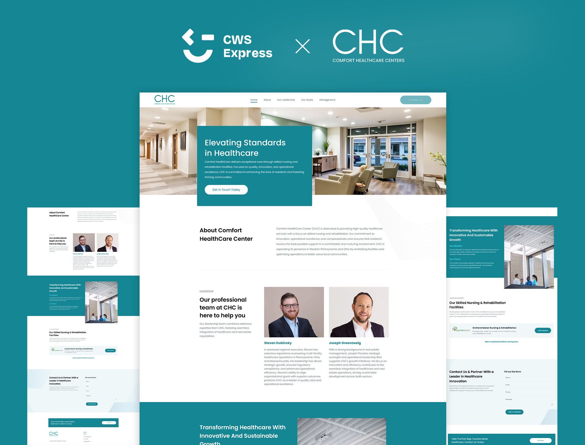 Comfort HealthCare Center Mock Up Website
