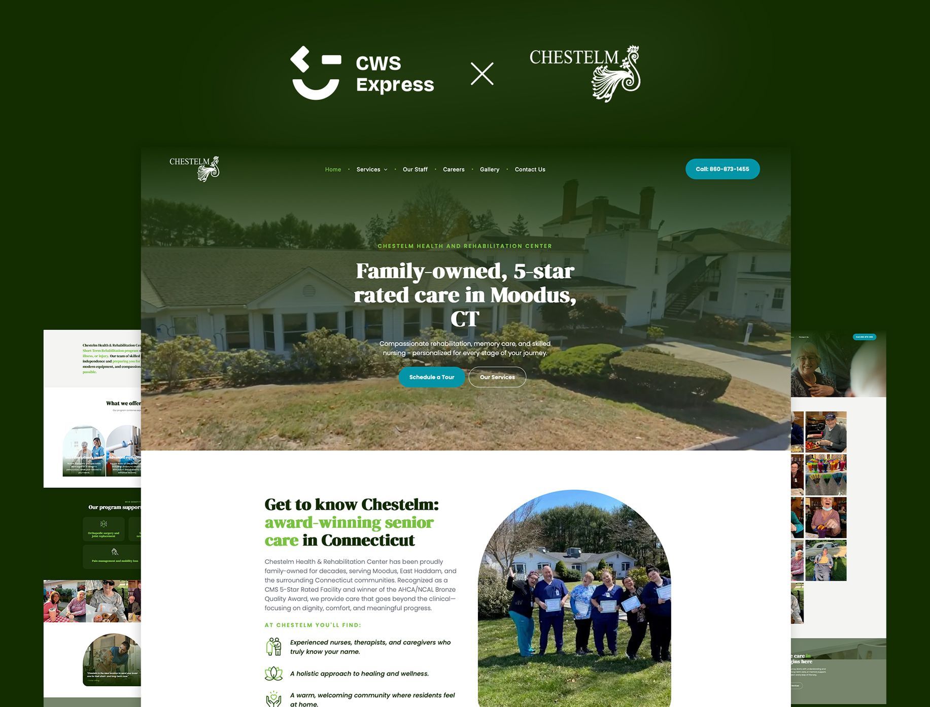 Chestelm Health & Rehabilitation Center Mock Up Website
