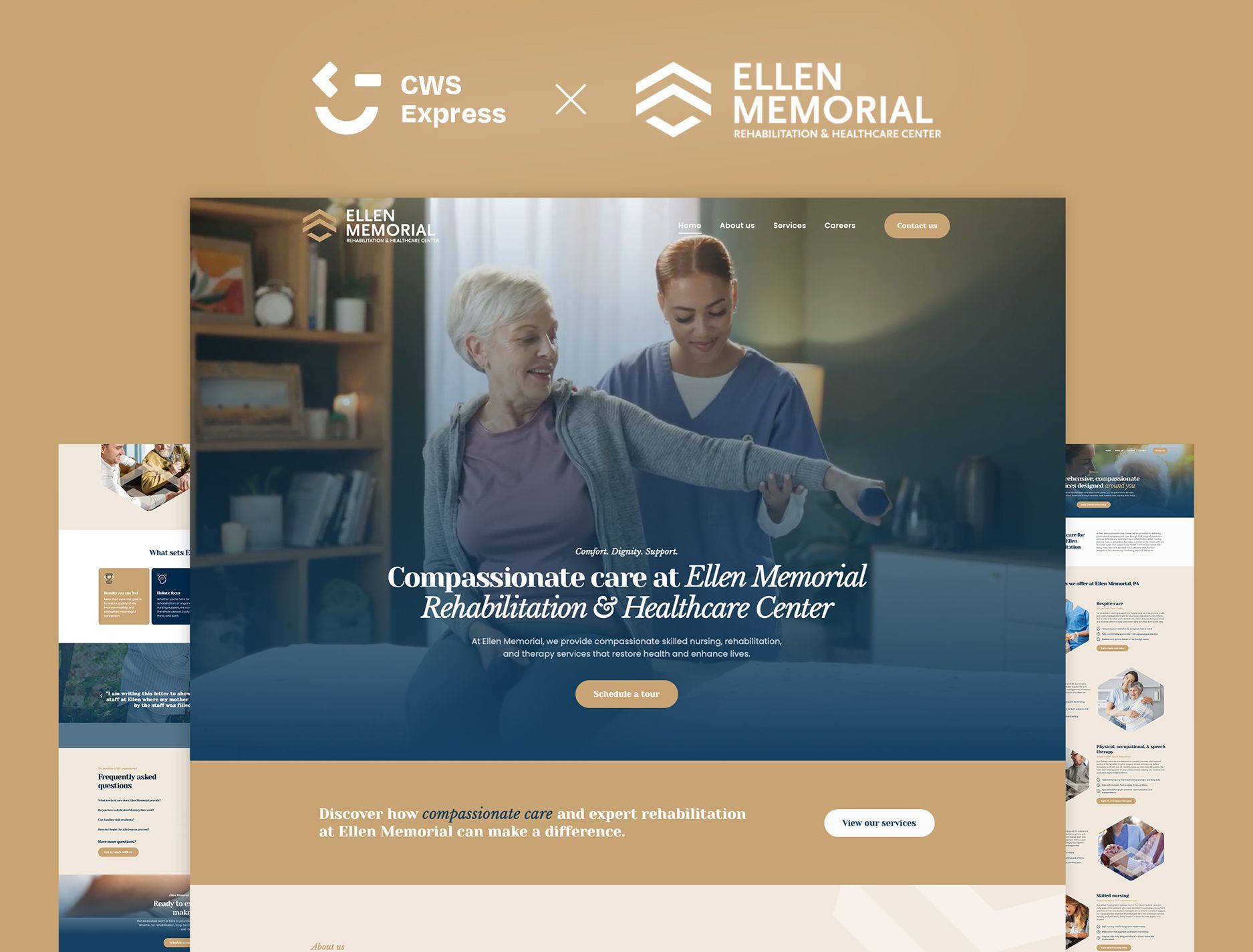 Ellen Memorial Rehabilitation and Healthcare Center Mock Up Website
