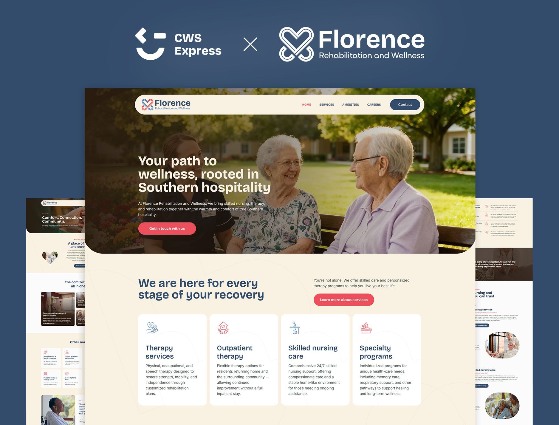 Florence Rehabilitation and Wellness Mock Up Website
