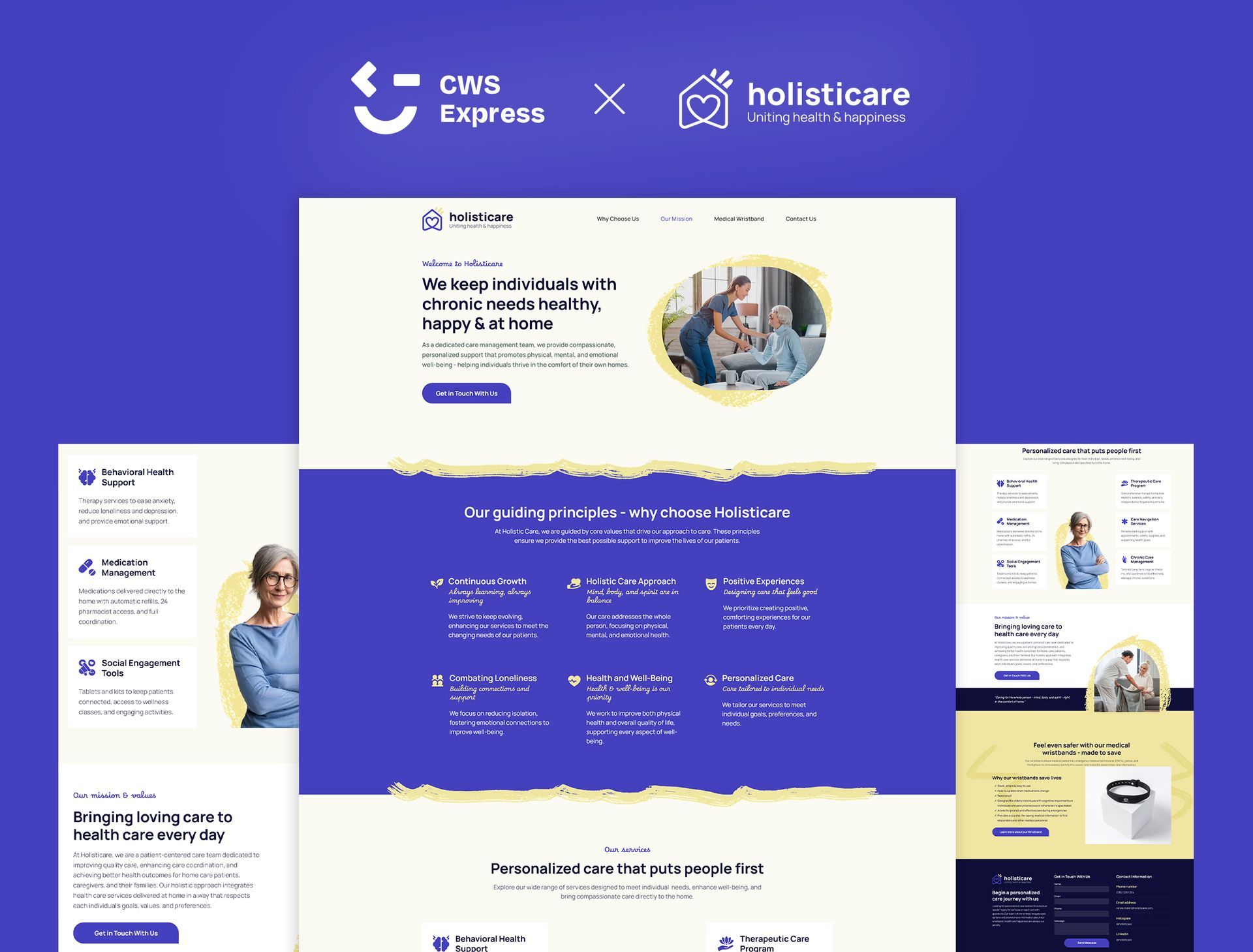 Holistic Care Mock Up Website
