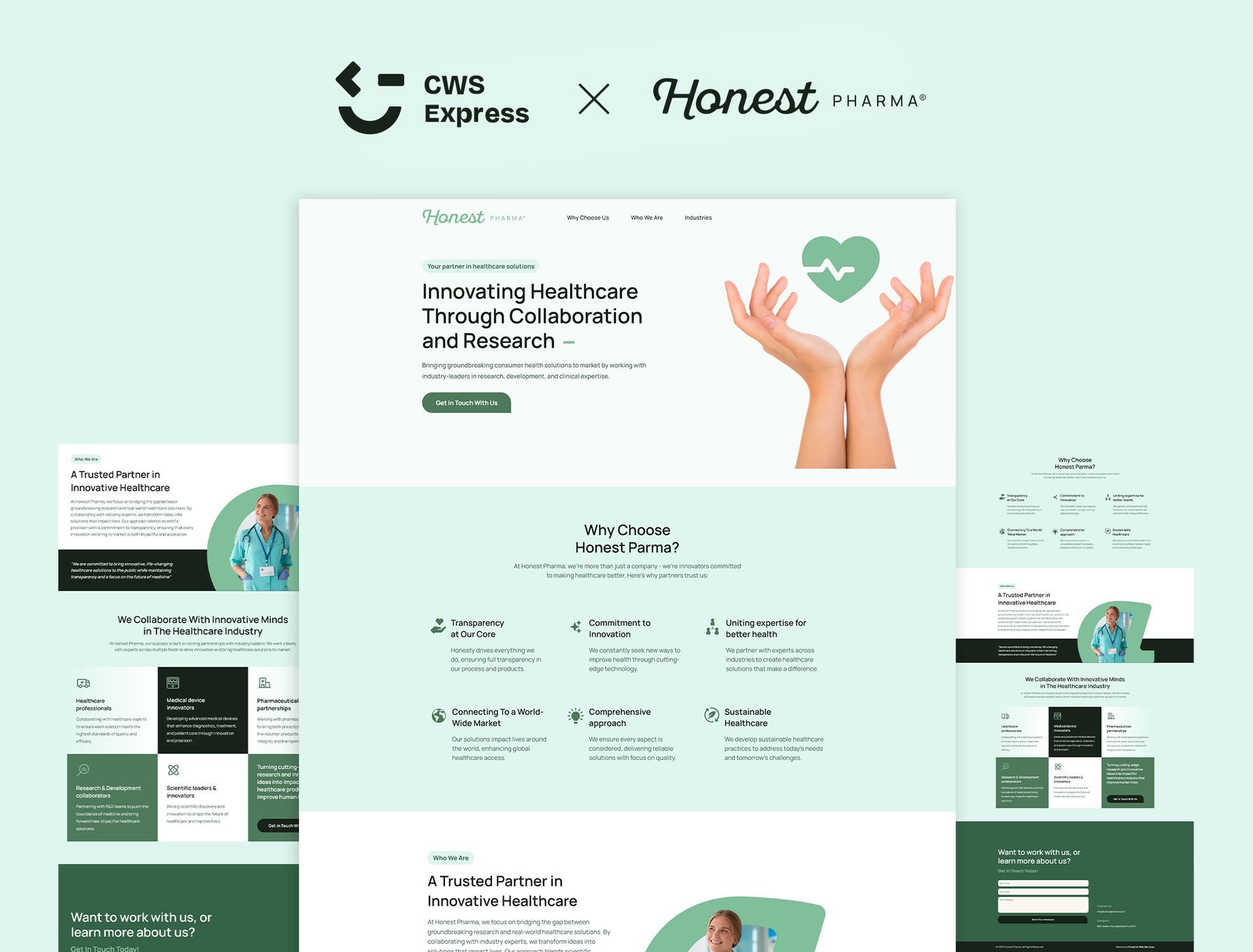 Honest Pharma Mock Up Website
