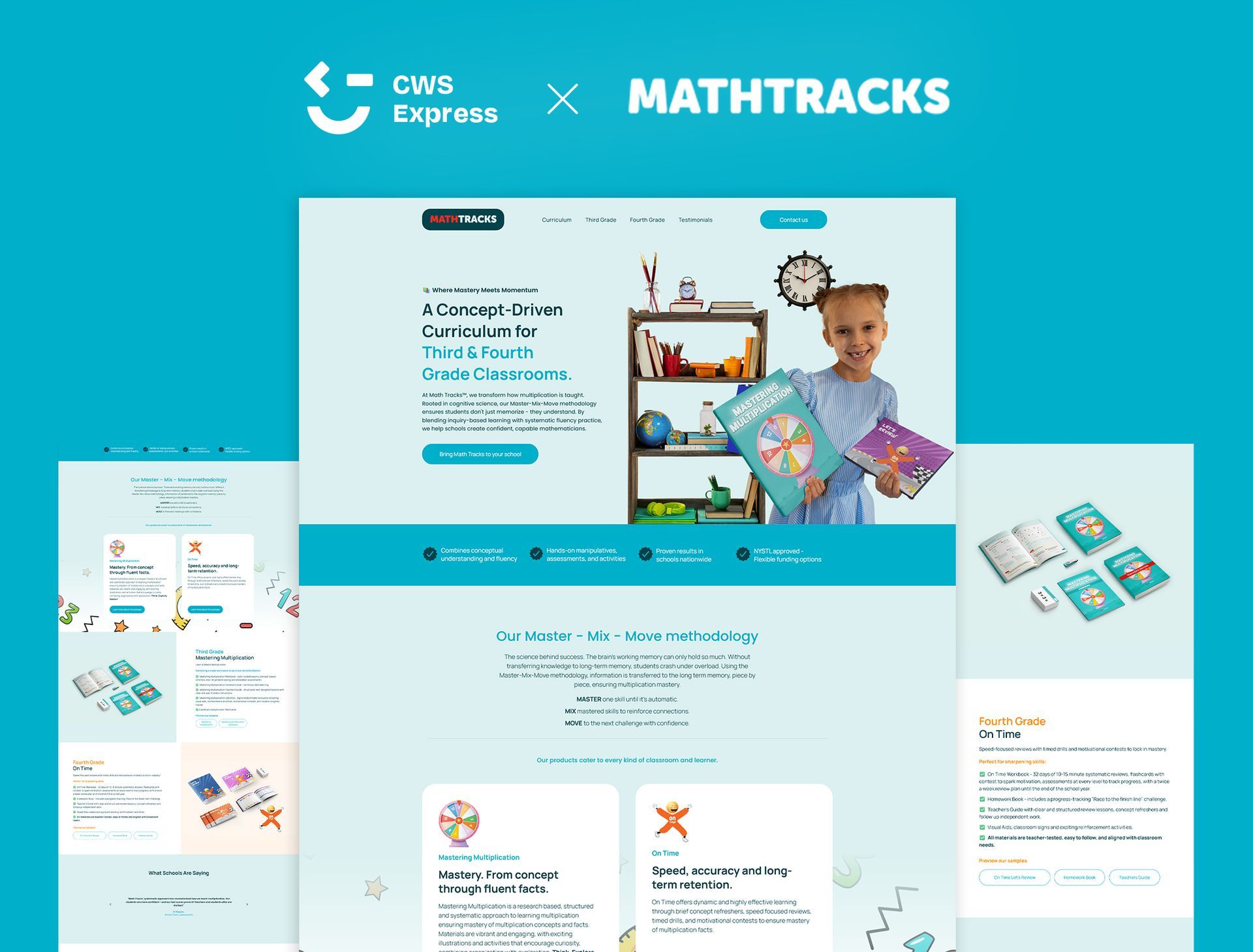 Math Tracks Mock Up Website
