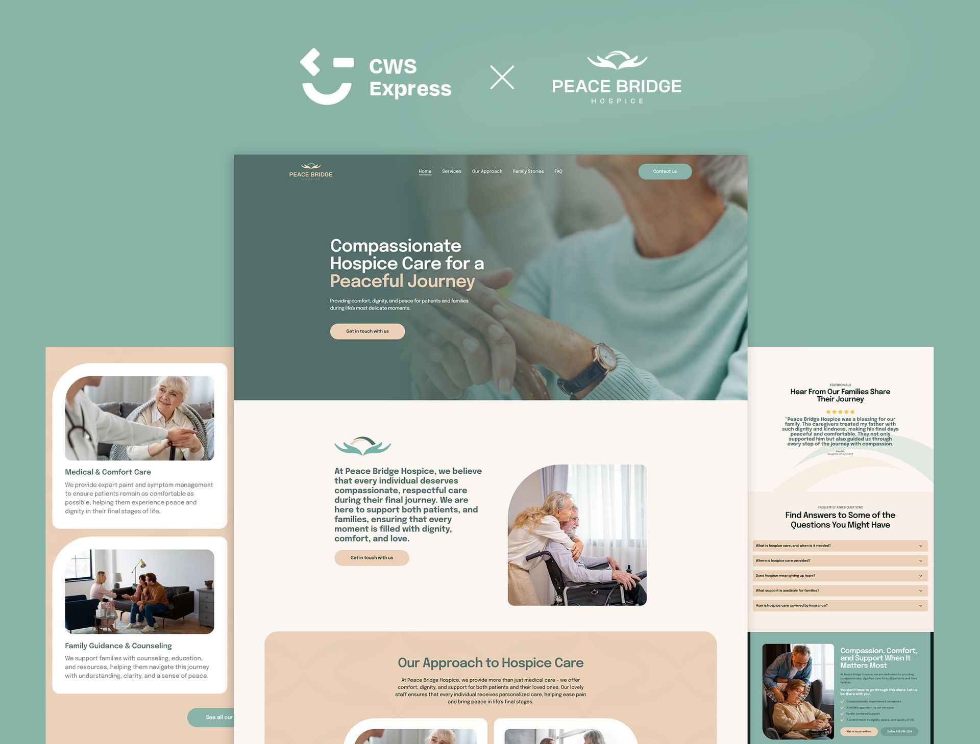Peace Bridge Hospice Mock Up Website
