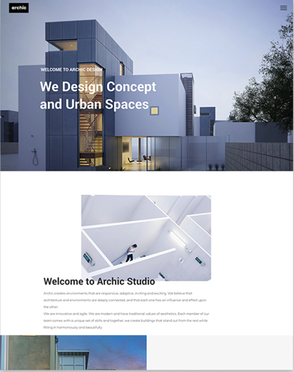 Real estate website mockup