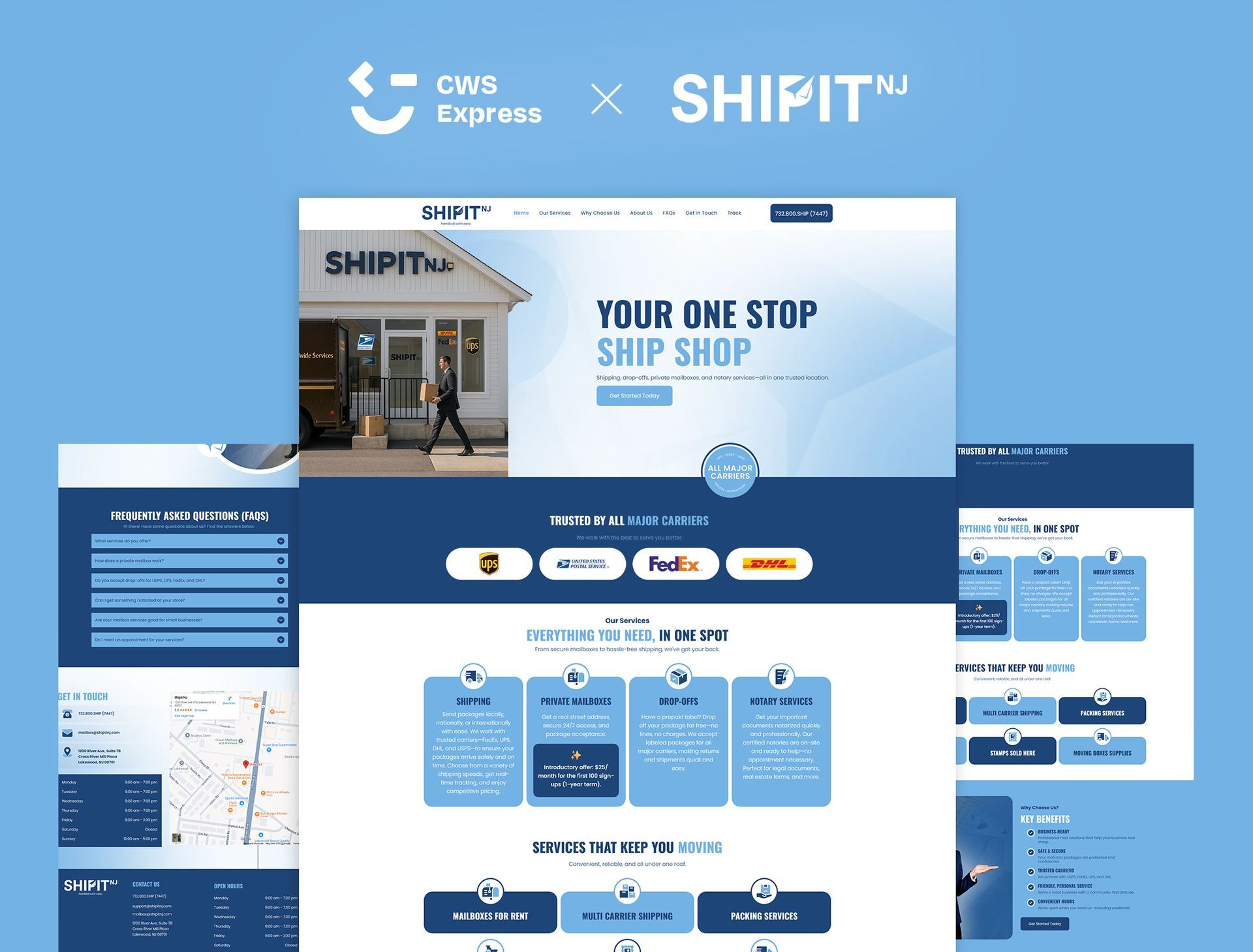 Ship It NJ Mock Up Website
