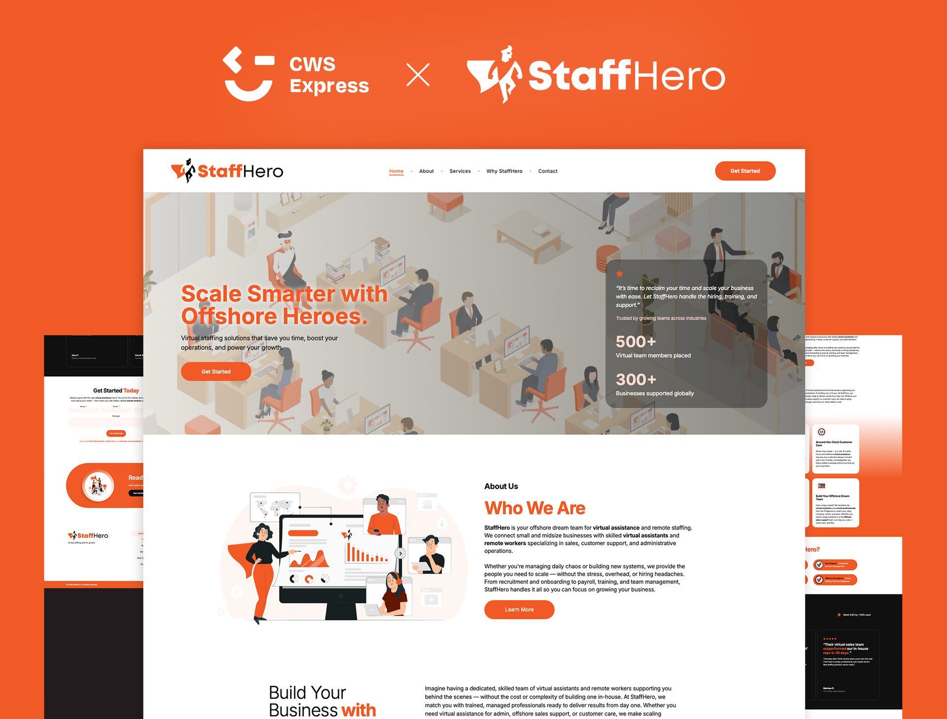 Staff Hero Mock Up Website
