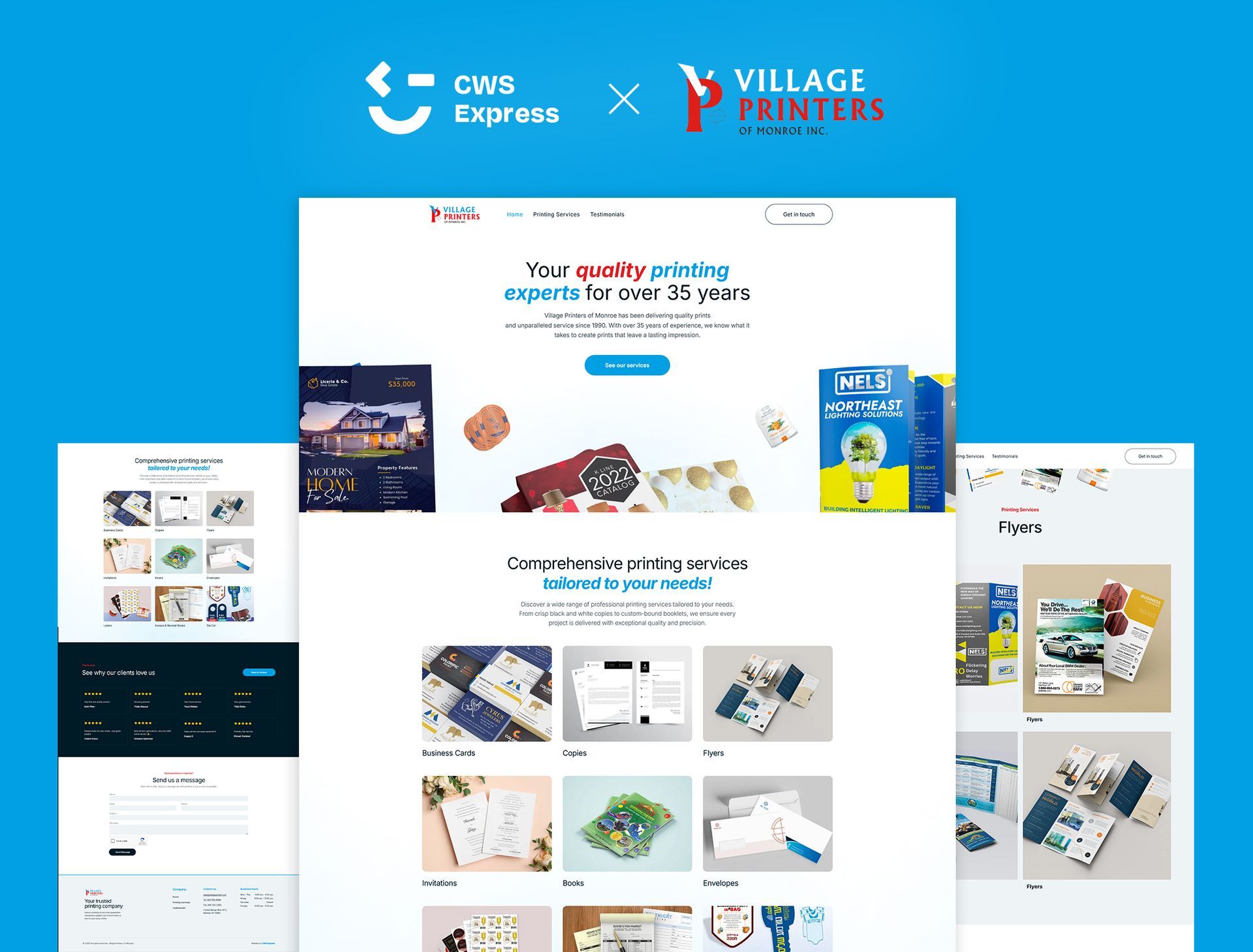 Village Printers Mock Up Website
