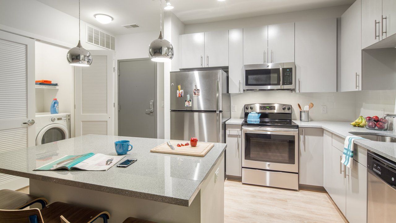 Luxury kitchen & Island at West Quad