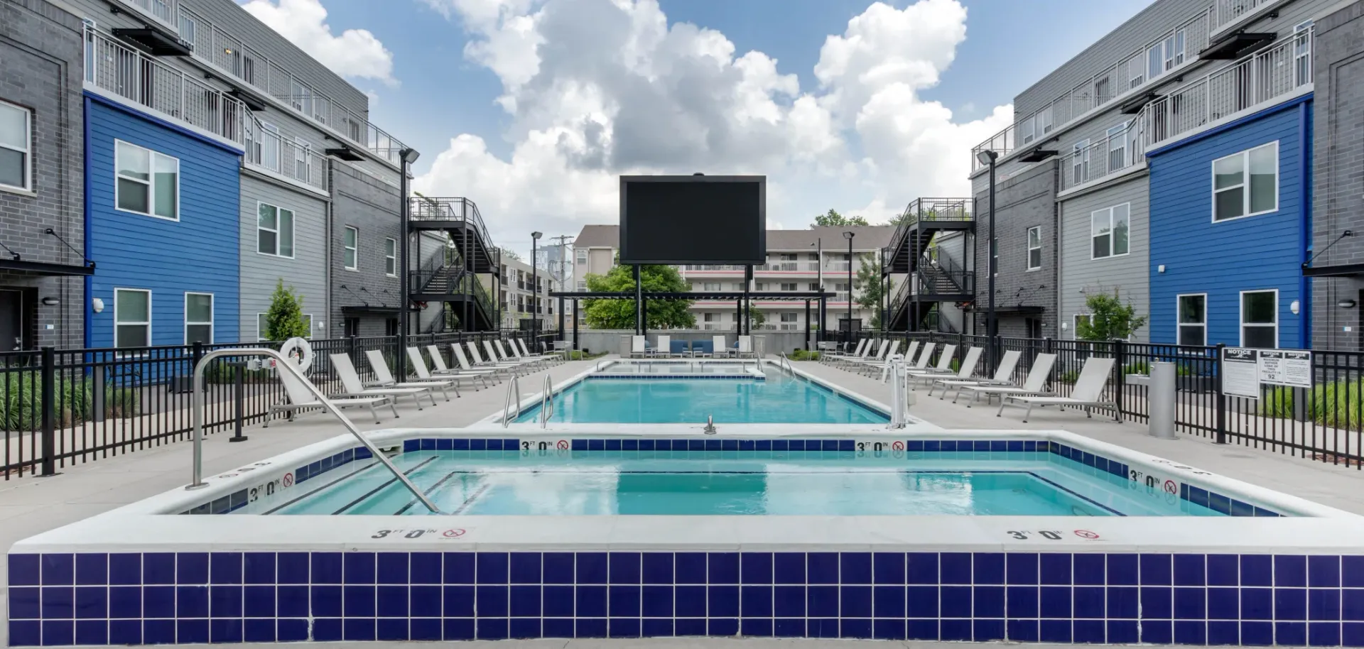 Luxury swimming pool at West Quad.