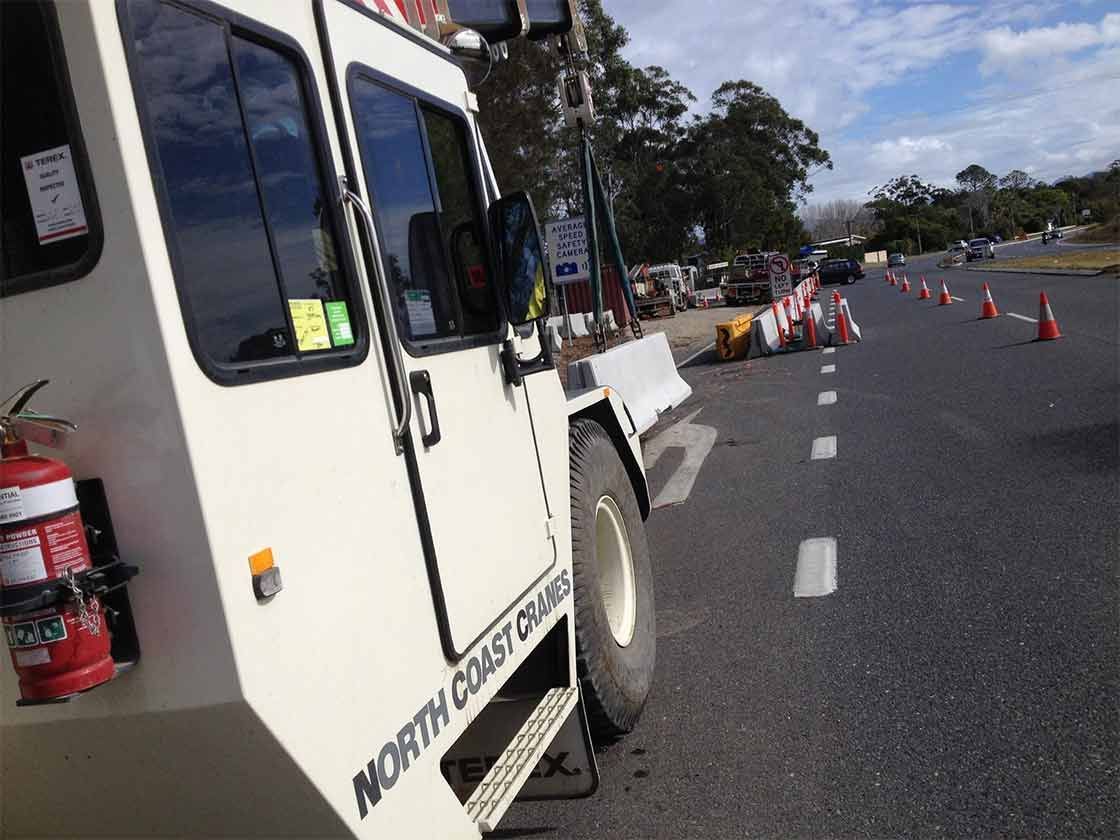 A White North Coast Rescue Truck Is Parked On The Side Of The Road — North Coast Cranes In Armidale, NSW