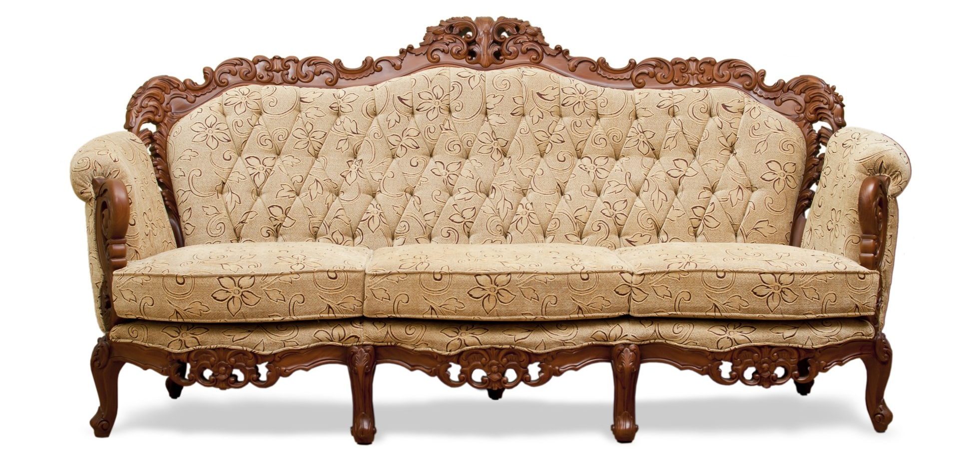 Brown Antique Leather Sofa