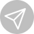 White paper airplane icon within a gray circle.