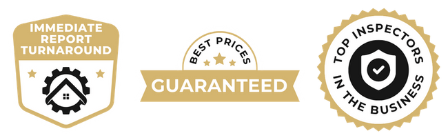 Badges: Immediate Report Turnaround, Best Prices Guaranteed, Top Inspectors in the Business.