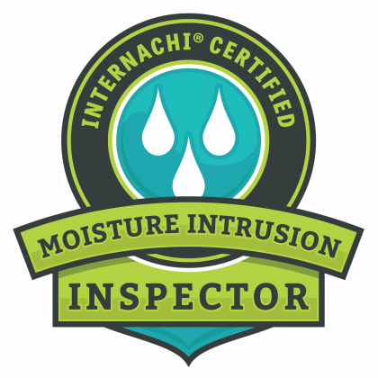 A logo for a certified moisture intrusion inspector