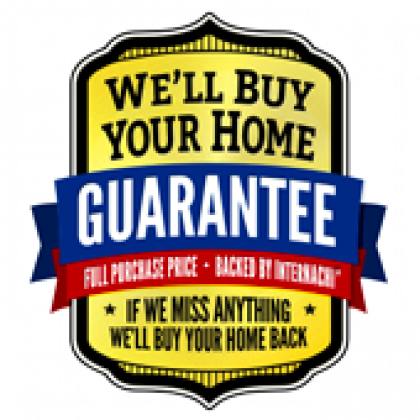 A sign that says we 'll buy your home guarantee