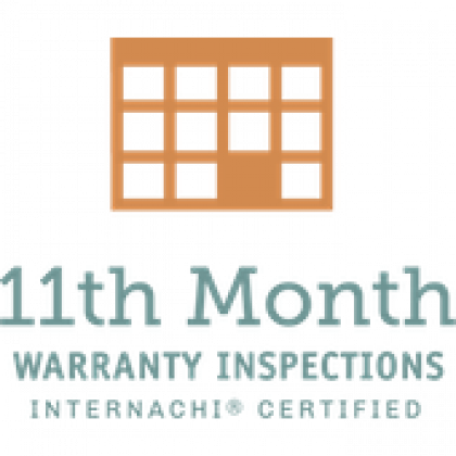 The logo for the 11th month warranty inspections is certified.