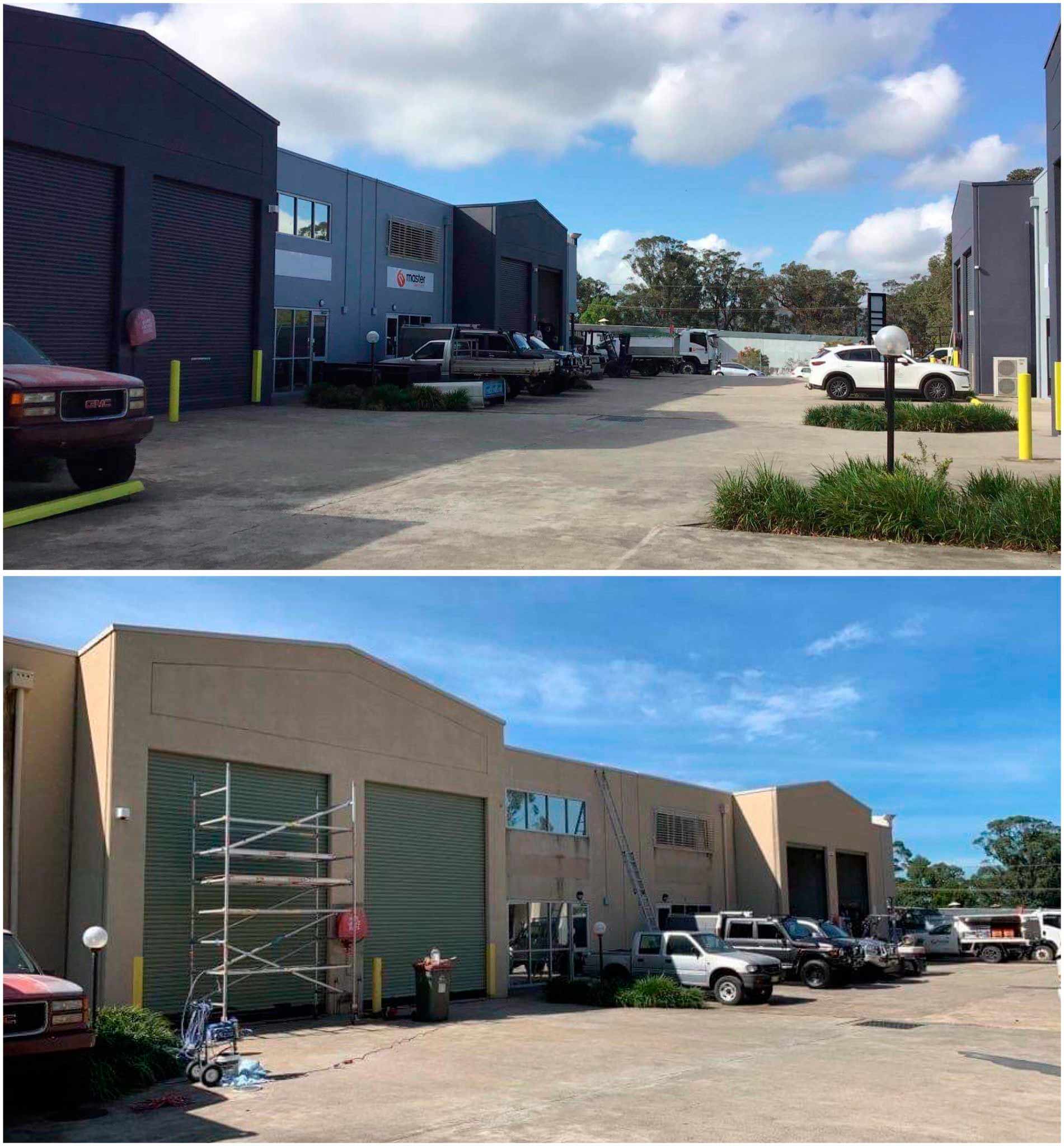 Before And After Painting Commercial Property — Central Coast, NSW — Preferred Painting Services