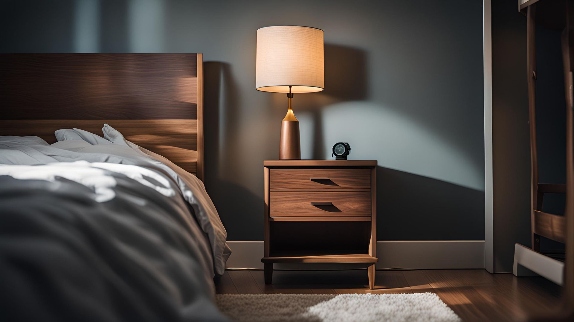 Solid Cherry two-drawer nightstand. Classic design with modern feeling.