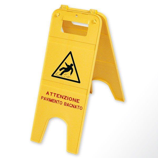 Cartello pavimento bagnato