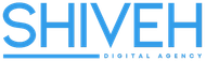 The logo for shivah digital agency is blue and white.
