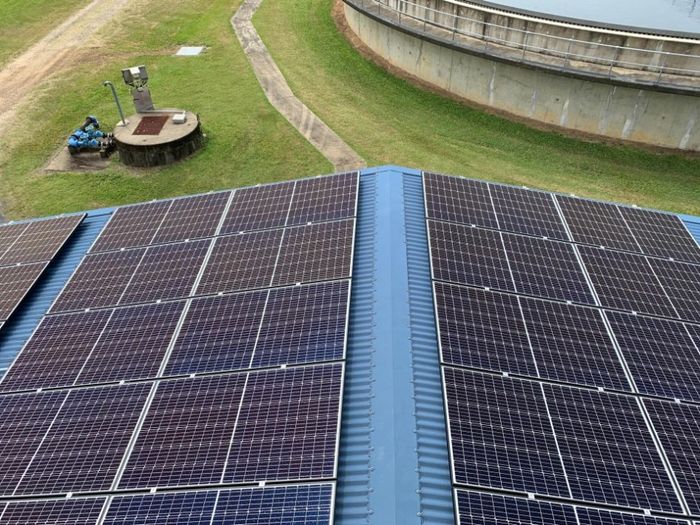 Solar Panels On Blue Roof — Solar Power In Cassowary Coast, QLD