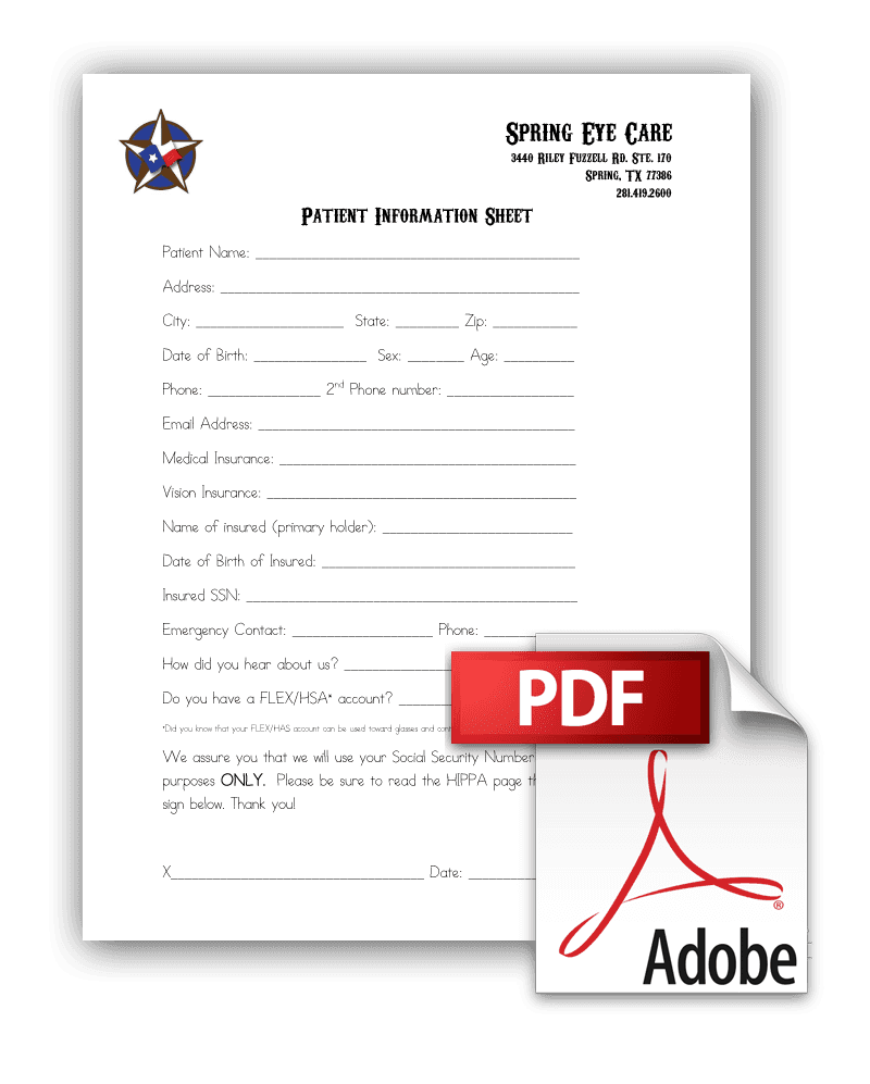 New patient intake form 2021