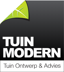 Een logo voor een bedrijf genaamd tuin modern