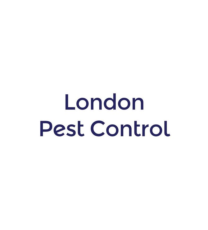 The logo for london pest control is on a white background.
