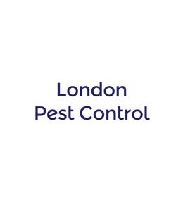 The logo for london pest control is on a white background.