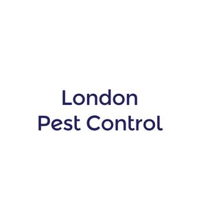 The logo for london pest control is on a white background.