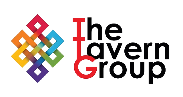 Colorful intertwined knot logo with "The Tavern Group" text.