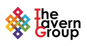 Colorful intertwined knot logo with "The Tavern Group" text.