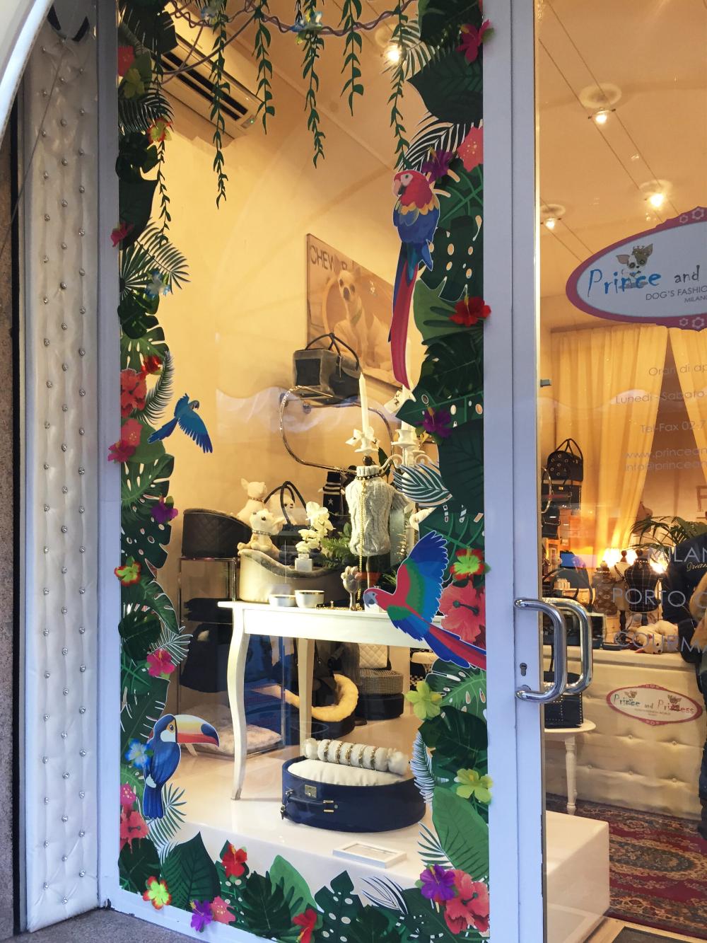 decorazione stagionale vetrina