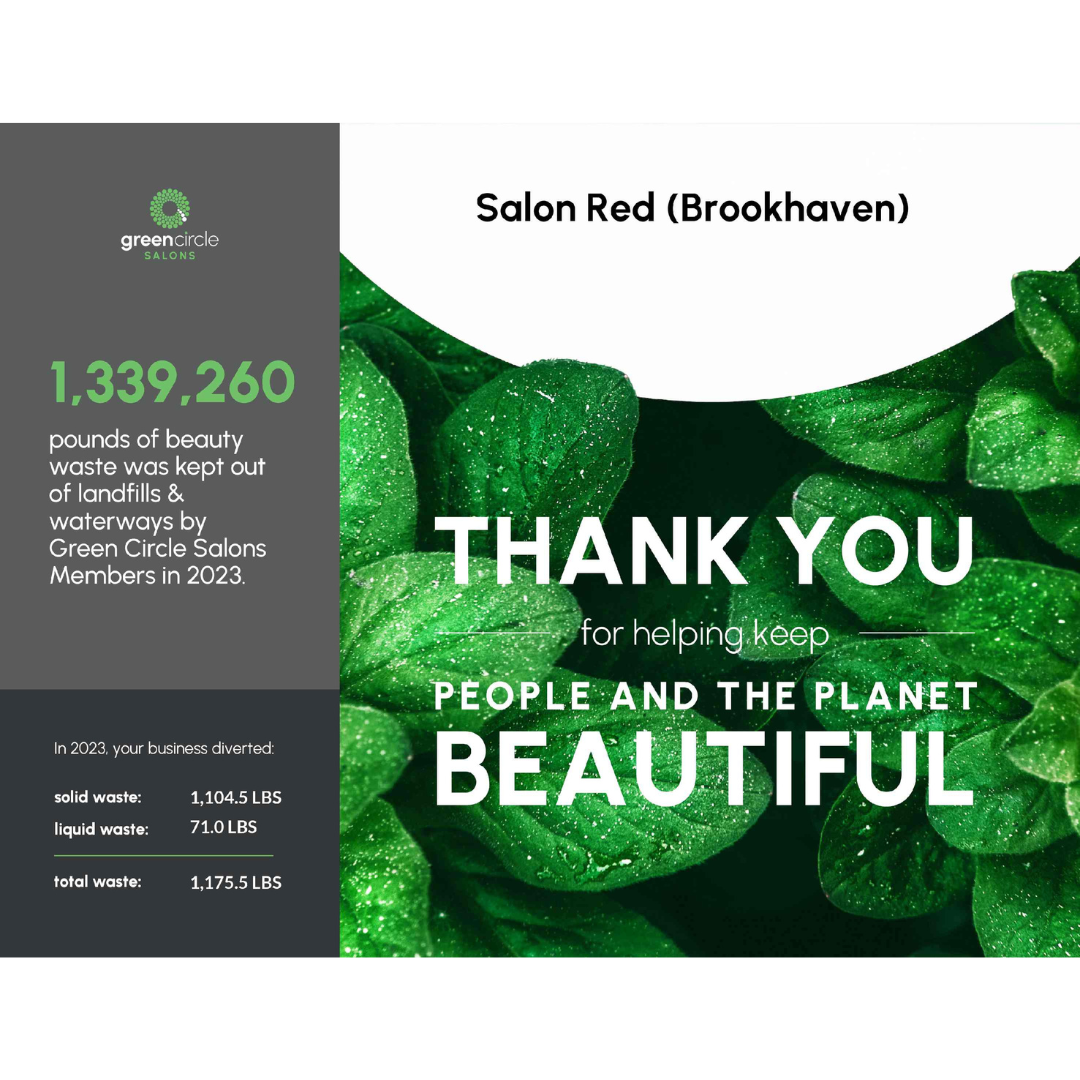 A thank you card with a picture of green leaves and the words `` people and the planet beautiful ''.