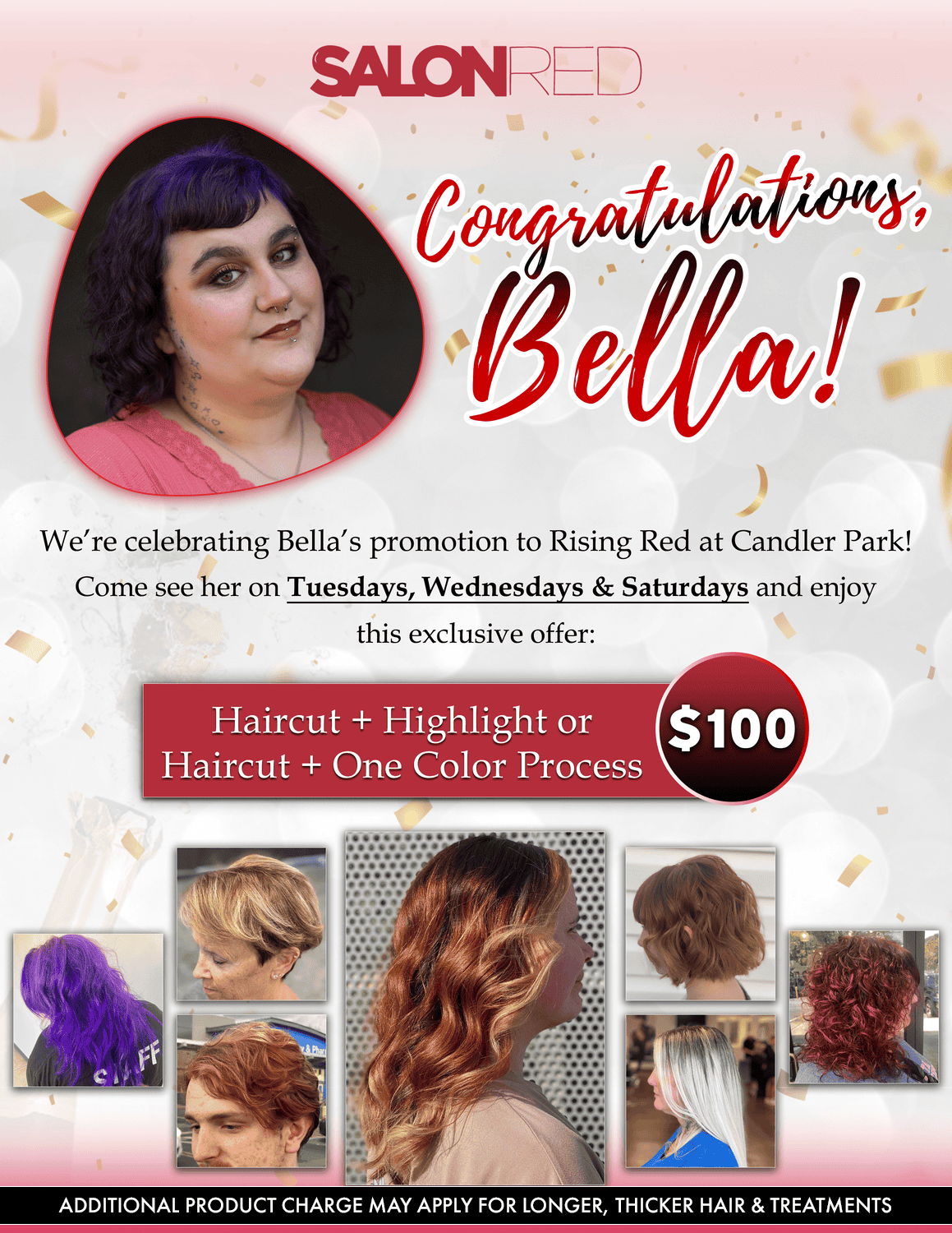 Congratulations bella ! we 're celebrating bella 's promotion to rising red at cander park.