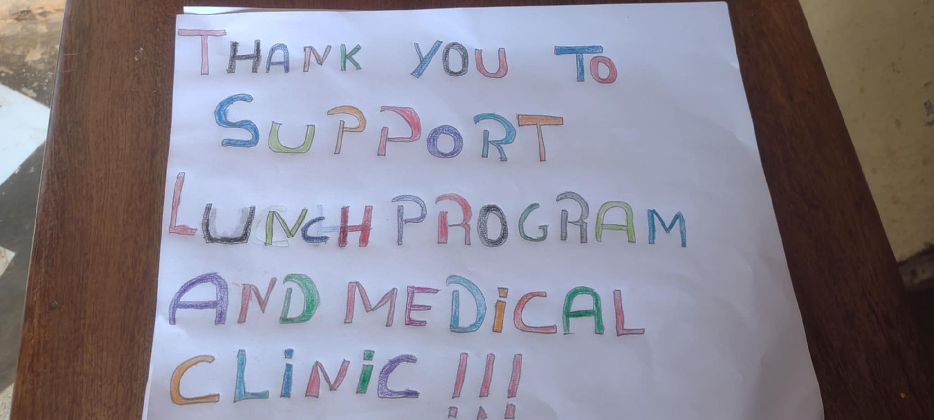 A student's hand letter drawing that says, 