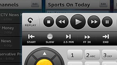 A remote control that says sports on today on it