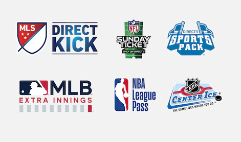 A group of sports logos on a white background.