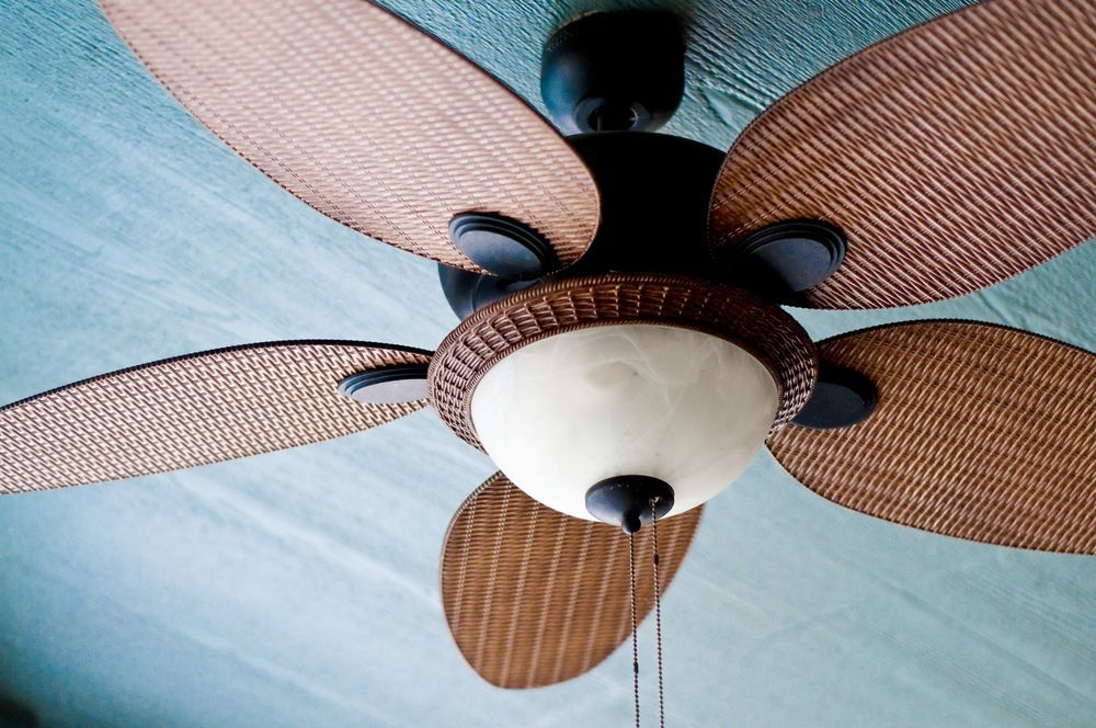 A Ceiling Fan With Five Textured — BTM Electrical & Air in Burleigh Waters, QLD